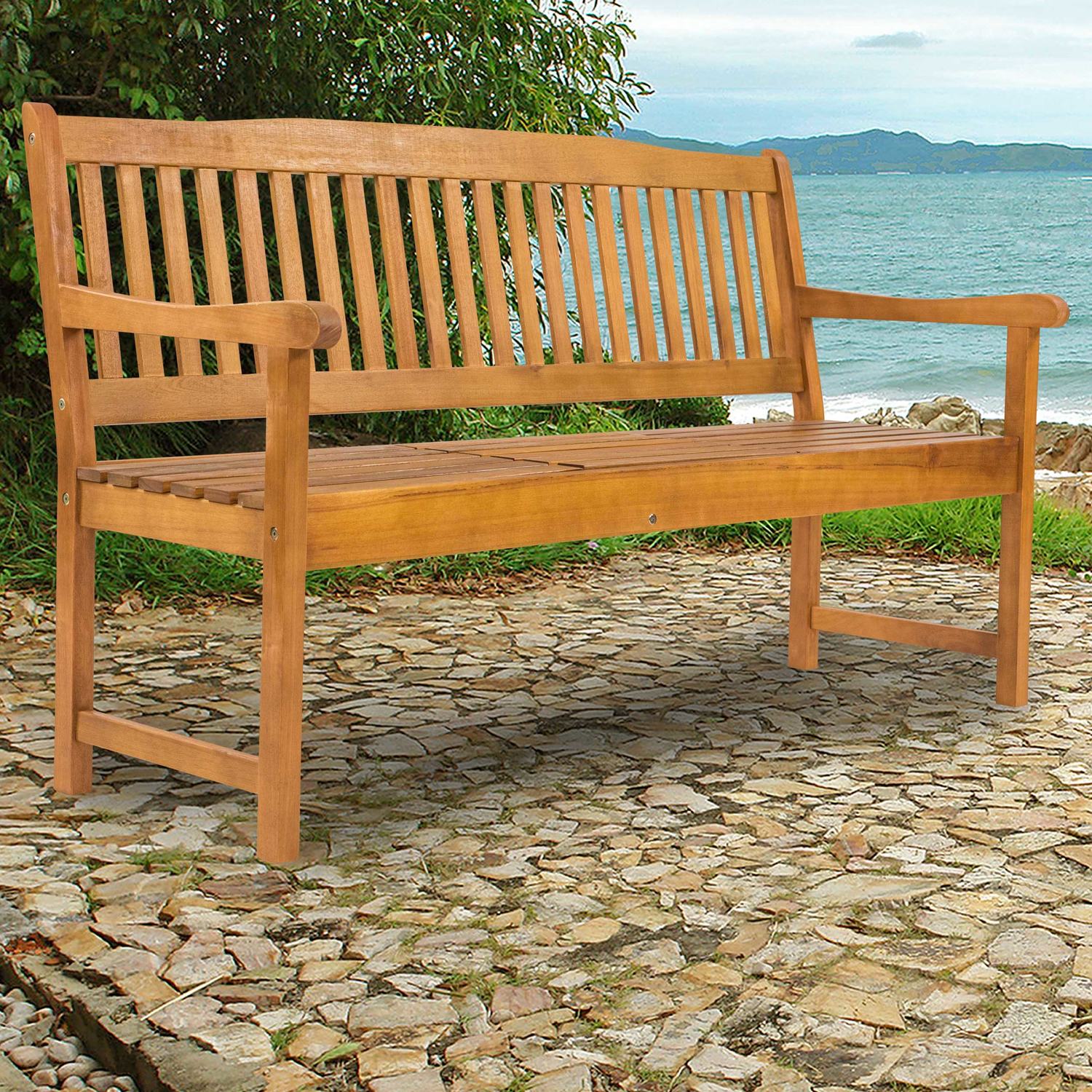 IN Gartenbank 3-Sitzer Sun Flair Eukalyptus Klapptisch 150x61cm IN Gartenbank 3-Sitzer Sun Flair Eukalyptus Klapptisch 150x61cm