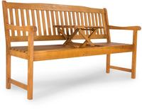 IN Gartenbank 3-Sitzer Sun Flair Eukalyptus Klapptisch 150x61cm