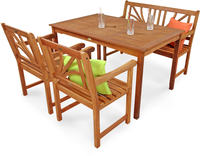 IN Gartenmöbel Set Lotus 4-teilig Eukalyptus Tisch 135x85cm