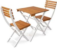 IN Gartenmöbel Set 3-teilig Nizza Akazie Tisch 60cm