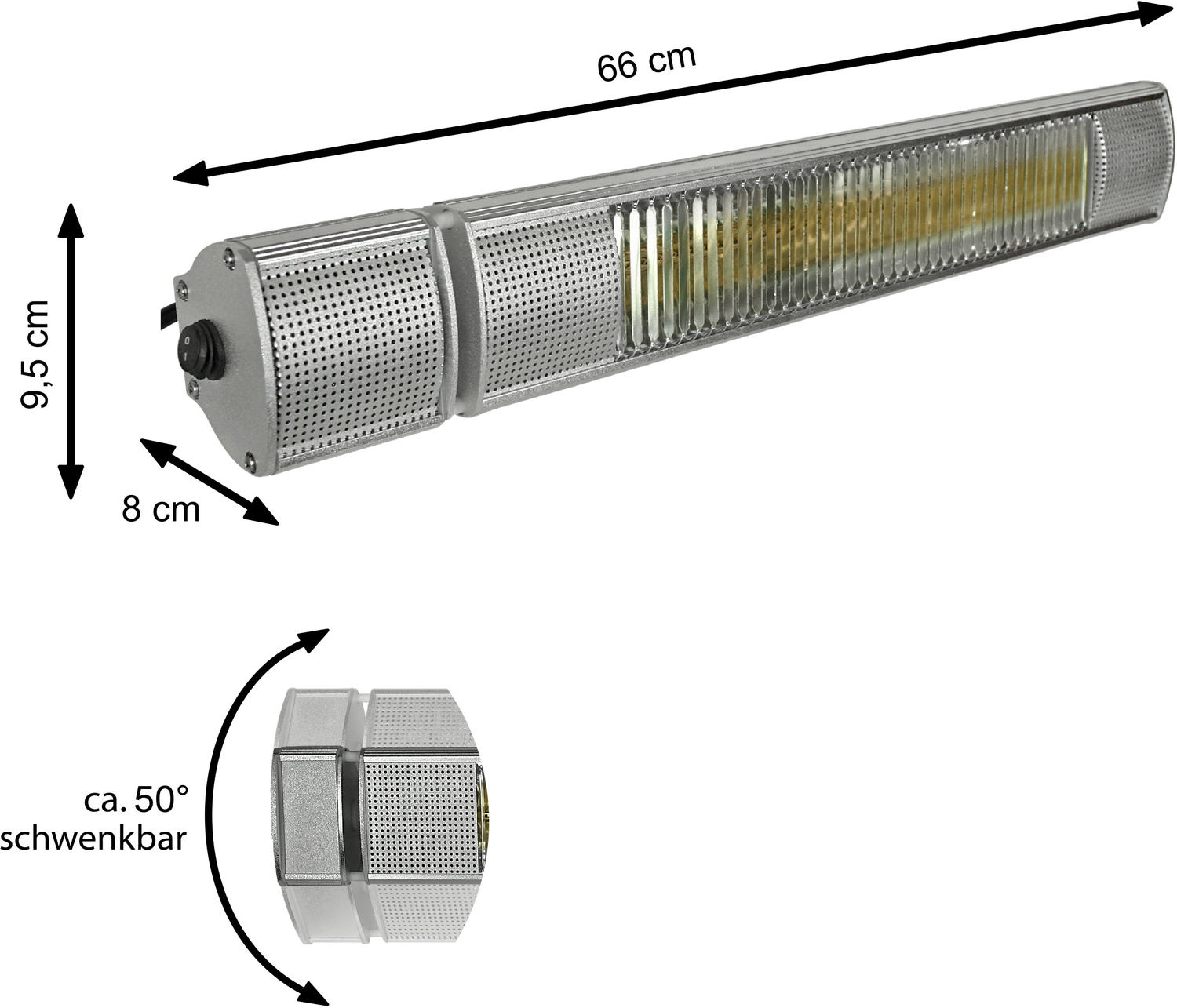 IN Heizstrahler 2000W Infrarotheizer Fernbedienung reduzierter Lichtstärke Wandmontage IN Heizstrahler 2000W Infrarotheizer Fernbedienung reduzierter Lichtstärke Wandmontage
