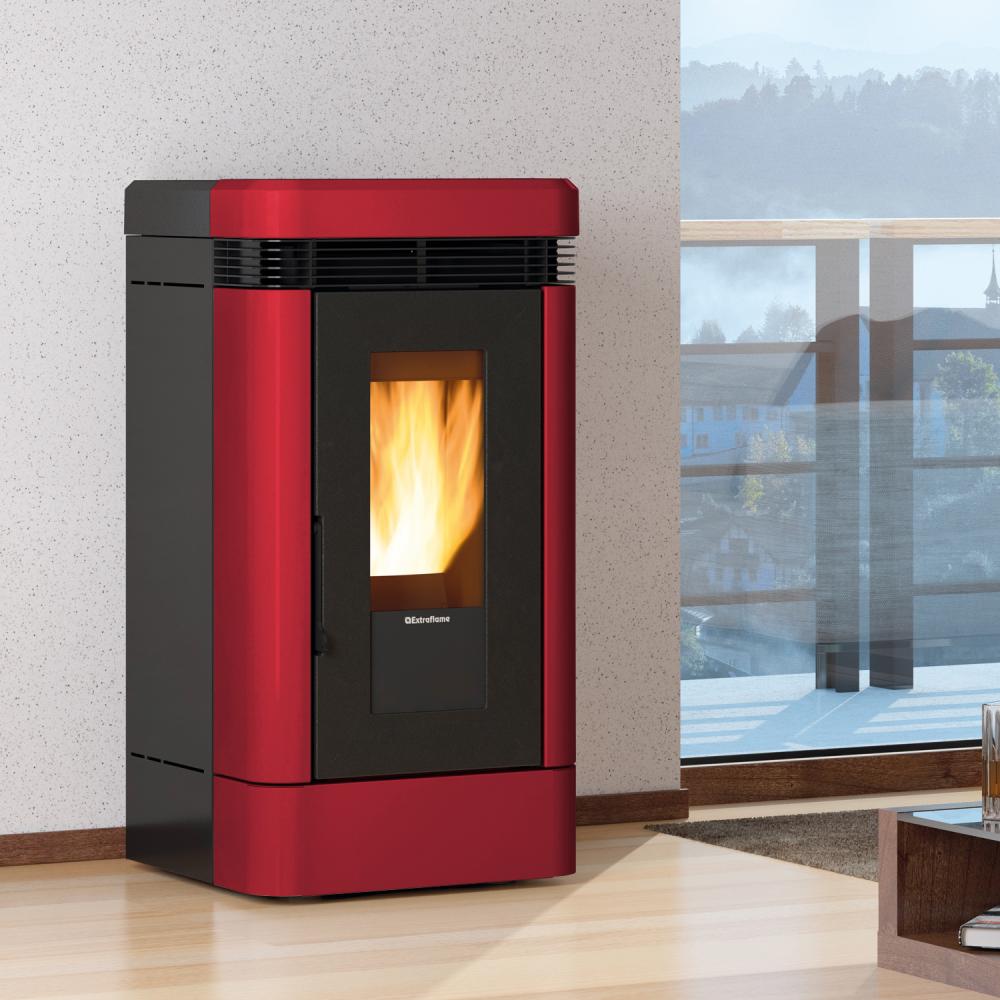 EXTRAFLAME Pelletofen Lucia Plus Bordeaux 12 kW EXTRAFLAME Pelletofen Lucia Plus Bordeaux 12 kW