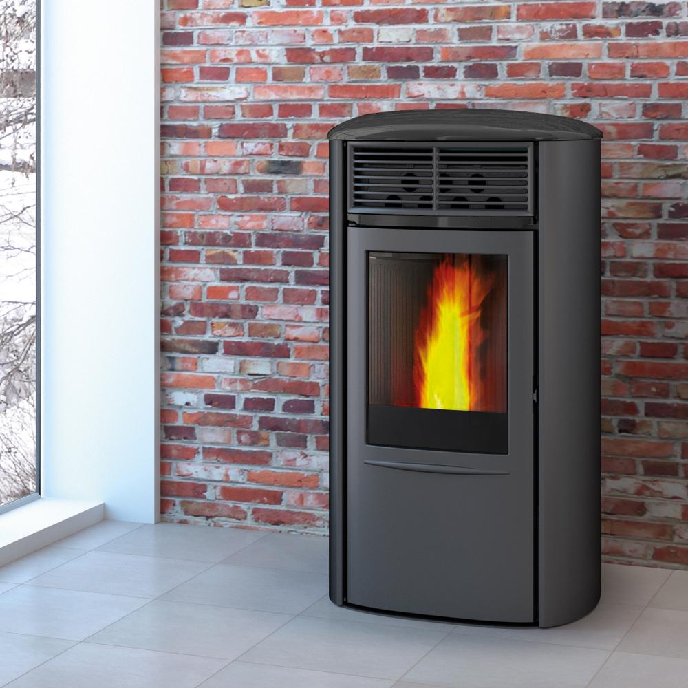 Edilkamin Pelletofen Aris Up Plus Schwarz/ Keramik Grau 8 kW Edilkamin Pelletofen Aris Up Plus Schwarz/ Keramik Grau 8 kW