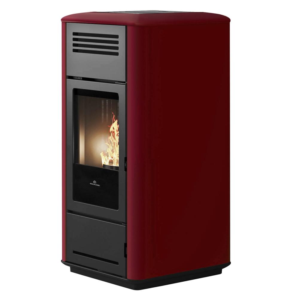 Edilkamin Pelletofen wasserführend Milla H 12 Keramik Bordeaux 12,4 kW Edilkamin Pelletofen wasserführend Milla H 12 Keramik Bordeaux 12,4 kW