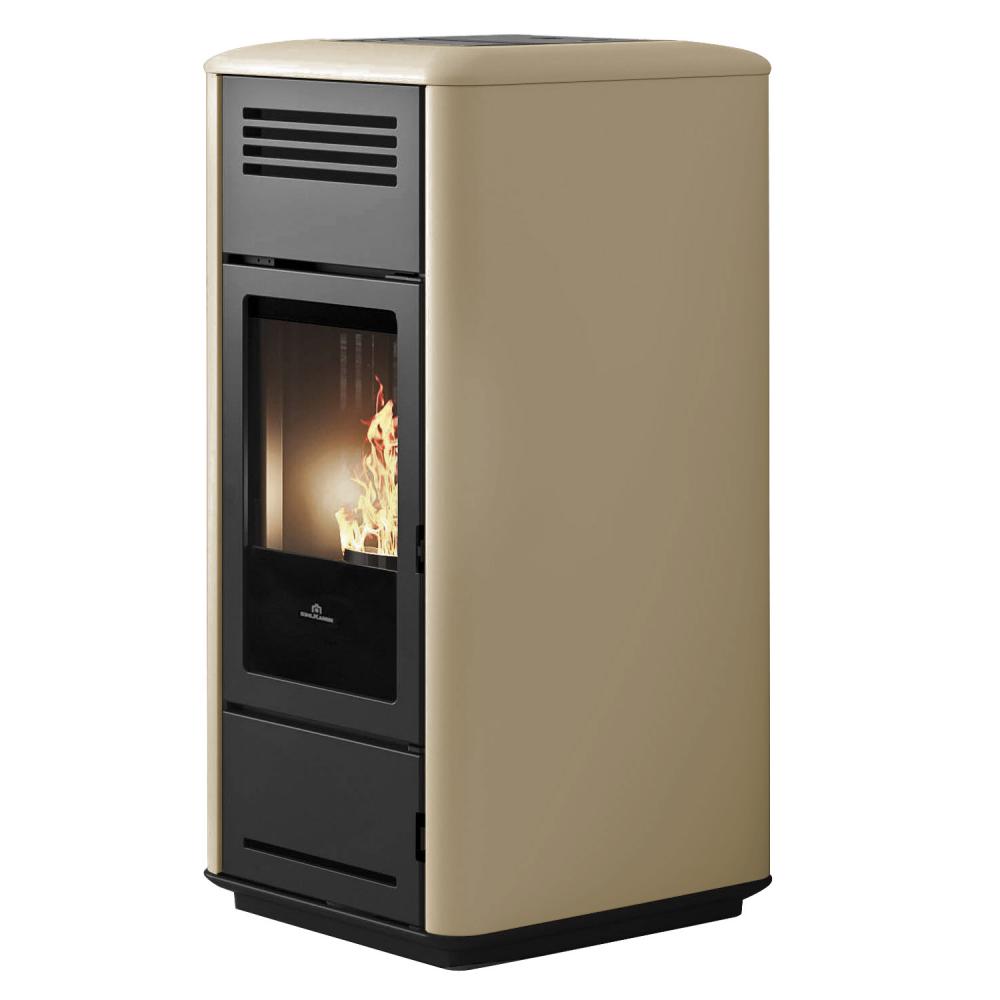Edilkamin Pelletofen wasserführend Milla H 12 Keramik Pergament 12,4 kW Edilkamin Pelletofen wasserführend Milla H 12 Keramik Pergament 12,4 kW
