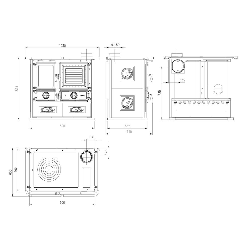 La Nordica Küchenherd Mariarosa Weiss Infinity 8,5 kW La Nordica Küchenherd Mariarosa Weiss Infinity 8,5 kW
